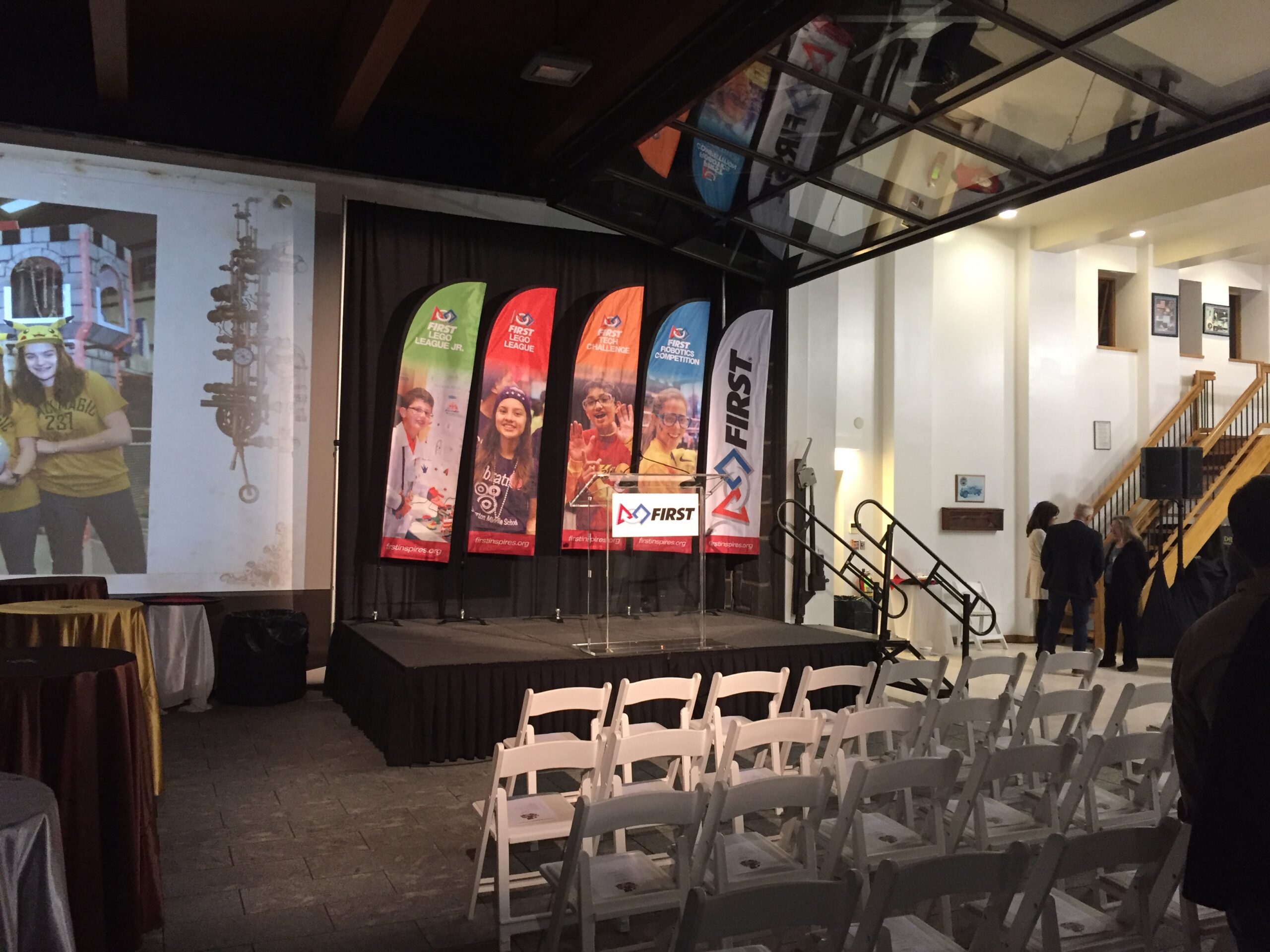 2017 FIRST Founders Reception event-production environment.