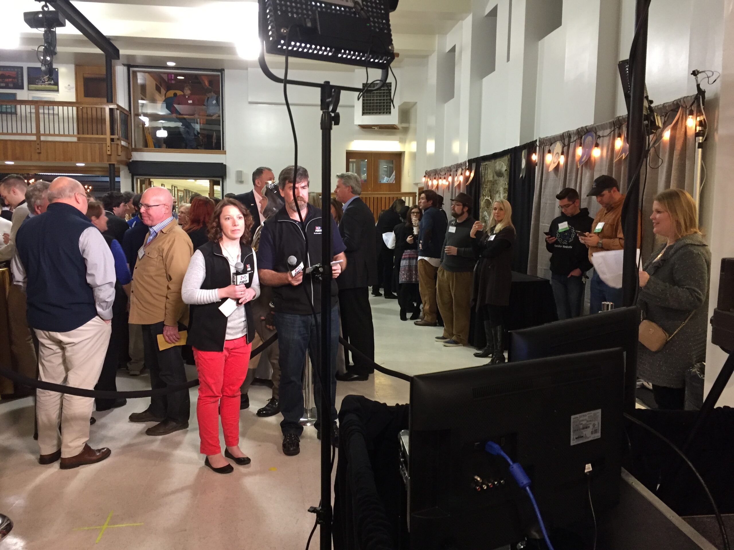 2017 FIRST Founders Reception audiovisual and event-production environment.