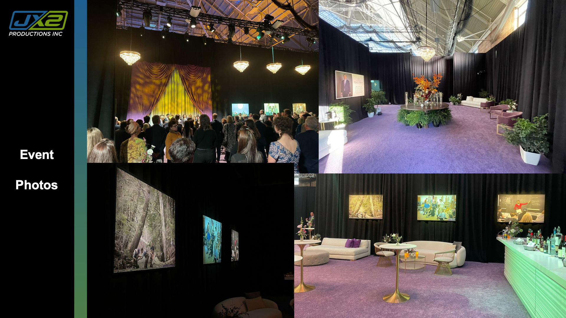 Finished reception and event environment for the Amherst College Presidential Inauguration.