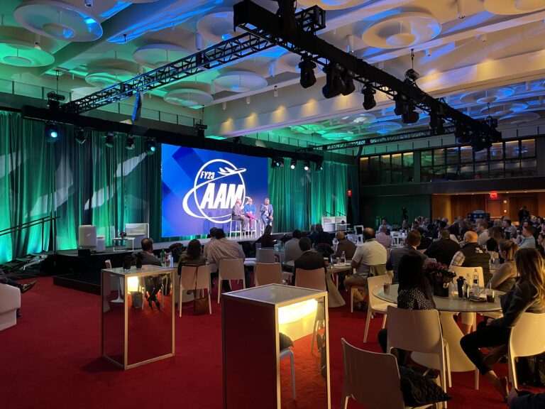 Confidential annual global meeting production at the TWA Hotel at JFK Airport in New York.