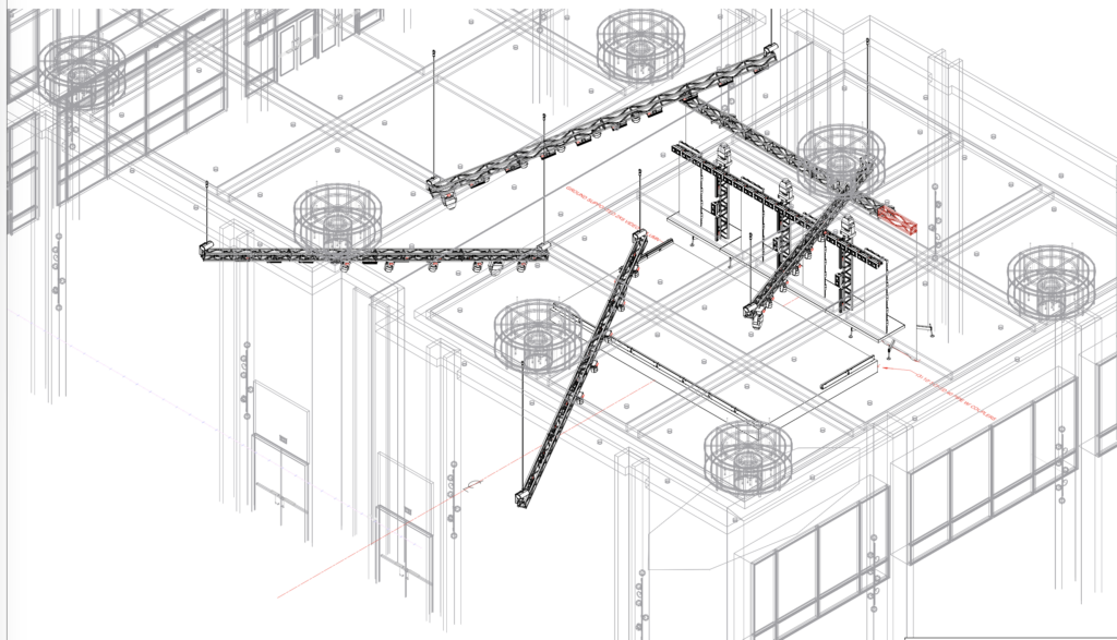 3D previsualization reference for a confidential Fortune 150 annual awards event