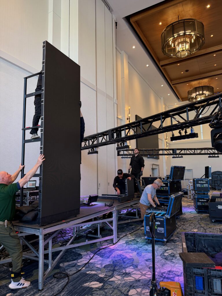 Production setup for a confidential Fortune 150 annual awards event