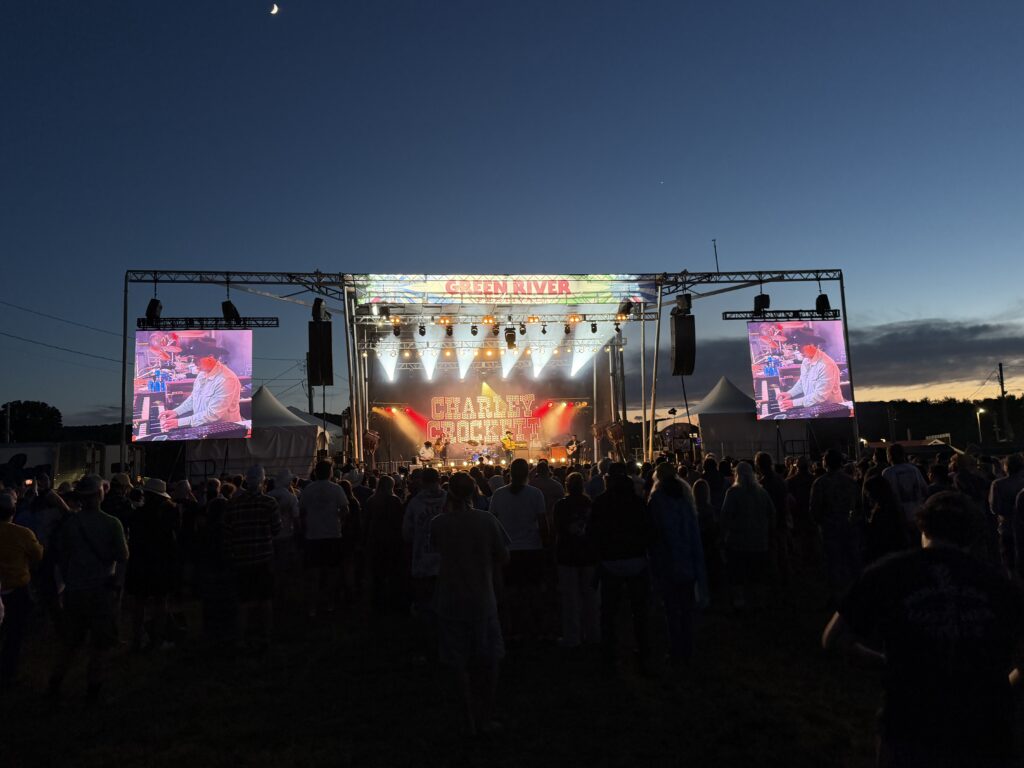 Green River Festival June 19, 2026 stage with two 4 meter by 4 meter LED walls.