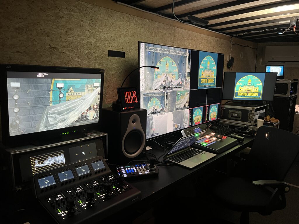 Video control and switching position for the Capitol Groove Festival.